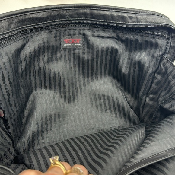 Tumi Black Super Soft Leather Briefcase BP6641B - Picture 11 of 16